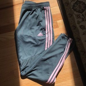NWOT Women’s Pink Striped Adidas Joggers